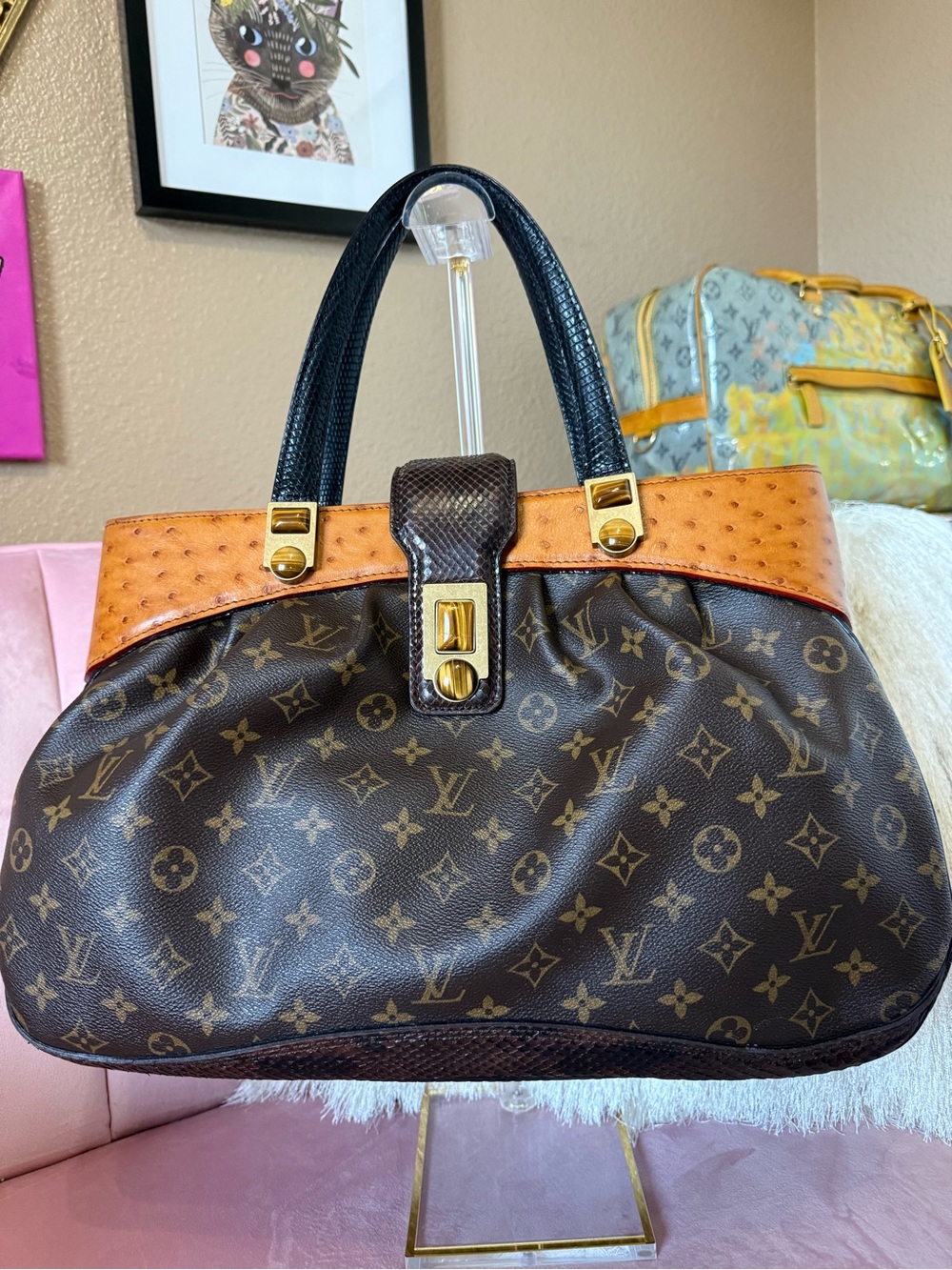 💯Auth Louis Vuitton SUPER RARE Vintage Oskar Waltz Limited Edition Satchel Bag